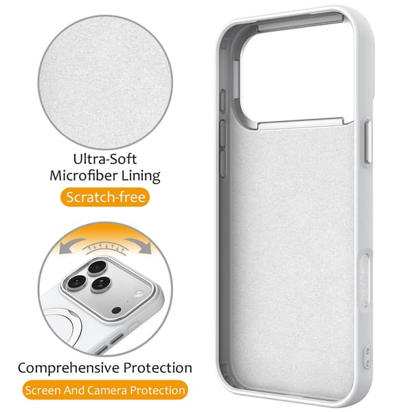iPhone 17 Pro Skal MagSafe Kickstand Hybrid Vit