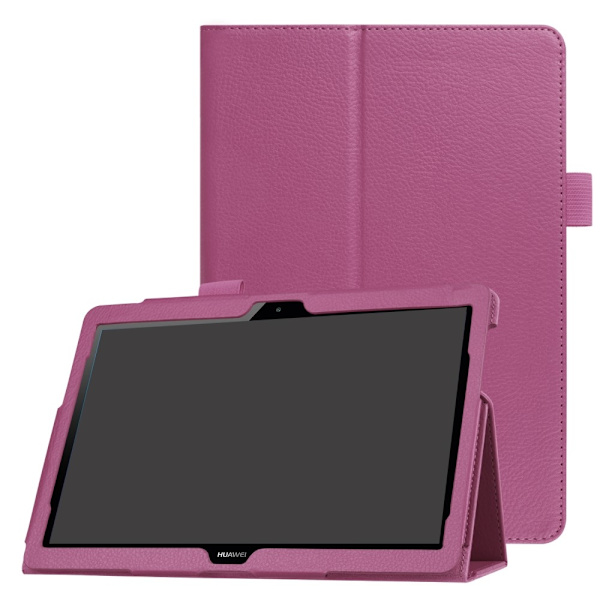 Huawei MediaPad T3 10 - Litchi läderfodral - Lila Purple Lila
