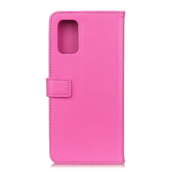 OnePlus 8T / 8T+ - Litchi Läder Fodral - Rosa Pink Rosa