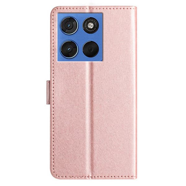 Motorola Edge 70 Fodral Läder Roséguld