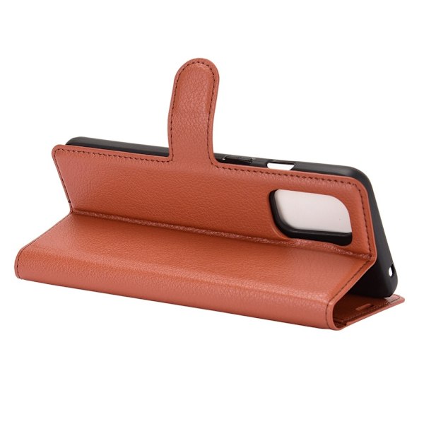 OnePlus 8T / 8T+  - Litchi Läder Fodral - Brun Brown Brun