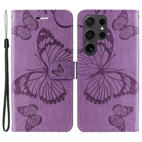 Samsung Galaxy S24 Ultra Fodral Butterfly Lila