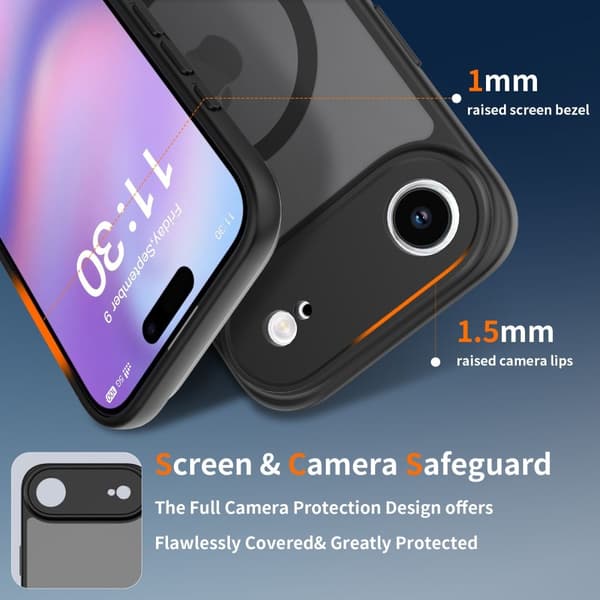 Tech-Protect iPhone Air Skal MagSafe BasicMag Matt Svart