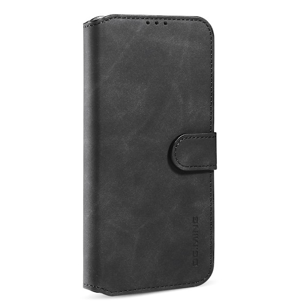 iPhone 13 - DG.MING Retro Läder Fodral - Svart