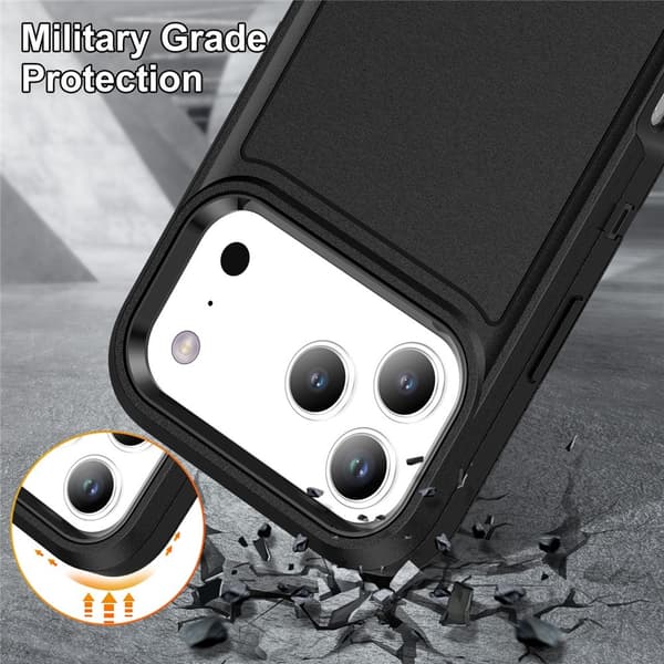 iPhone 17 Pro Max Skal Extreme Shockproof Hybrid Svart