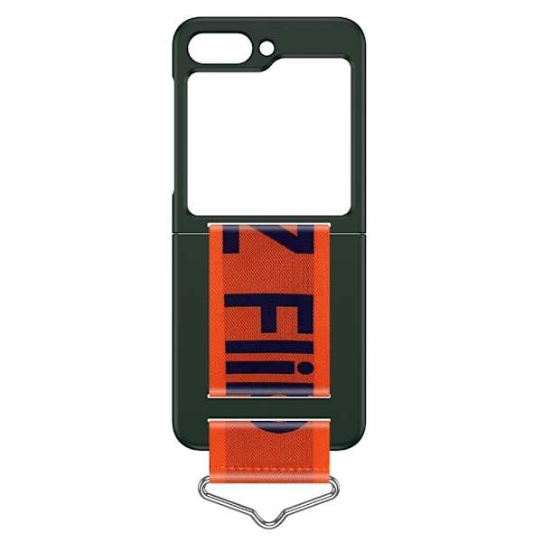 Samsung Galaxy Z Flip 5 Skal Bälte Mörk Grön/Orange