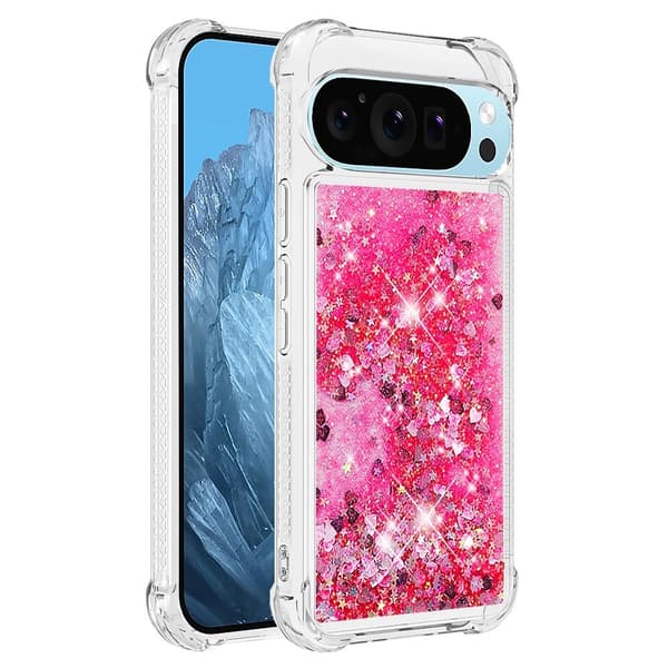 Google Pixel 10 / 10 Pro Skal Glitter Quicksand Rosa