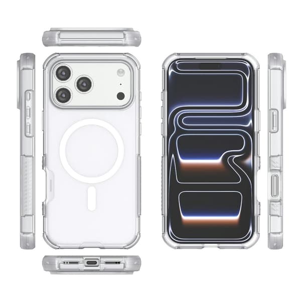 iPhone 18 Pro/17 Pro Skal MagSafe Shockproof Hybrid Vit
