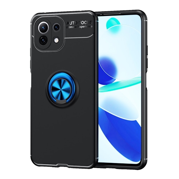 Xiaomi Mi 11 Lite - Ring Skal - Svart/Blå Svart/Blå