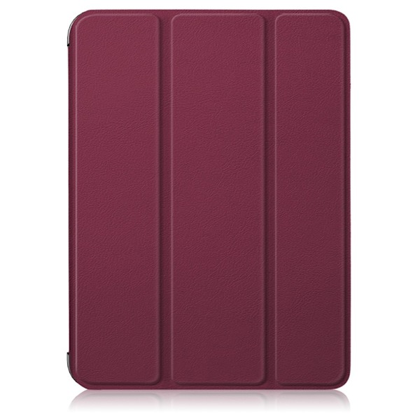 iPad Mini 2024/2021 Fodral Tri-Fold Med Pennhållare Vinröd