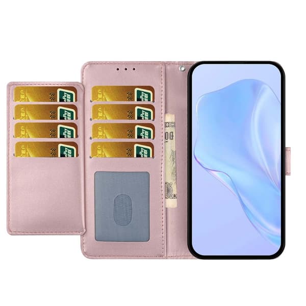 Honor 400 Lite Plånboksfodral Läder Roséguld