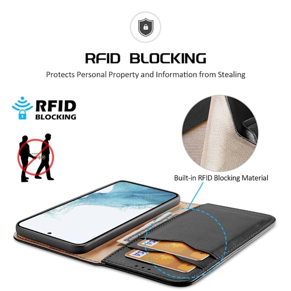 DUX DUCIS Galaxy S23 Plus Fodral HIVO Äkta Läder Svart