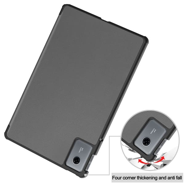 Lenovo Idea Tab Fodral Tri-Fold Läder Grå