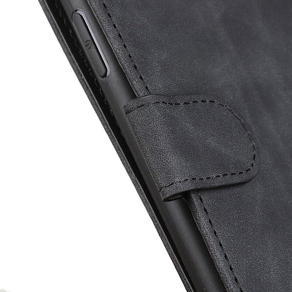 KHAZNEH Galaxy S25 Plus / S24 Plus Fodral Retro Läder Svart