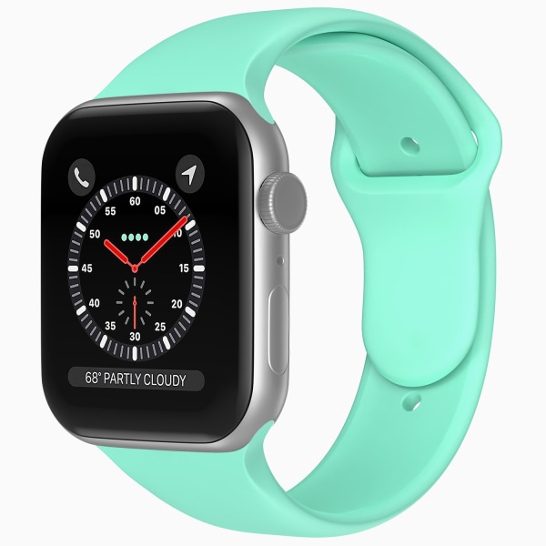 Apple Watch 38/40/41 mm Silikon Armband (S/M) Mintgrön
