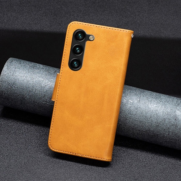 Galaxy S25 Plus / S24 Plus Fodral Solid Shark Läder Brun