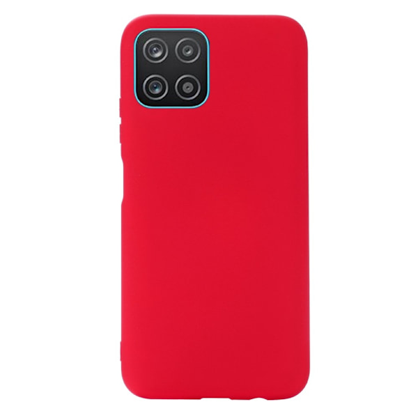 Samsung Galaxy A03 Skal Liquid Silikon Med Strap Röd