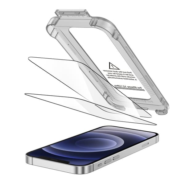 Tech-Protect iPhone 12 / 12 Pro 2-PACK Skärmskydd Quick Set+ Svart