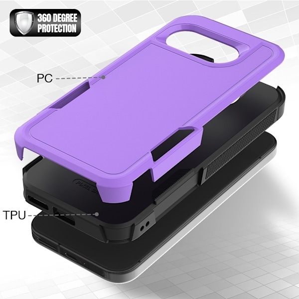 Google Pixel 9a Skal Extreme Shockproof Hybrid Lila
