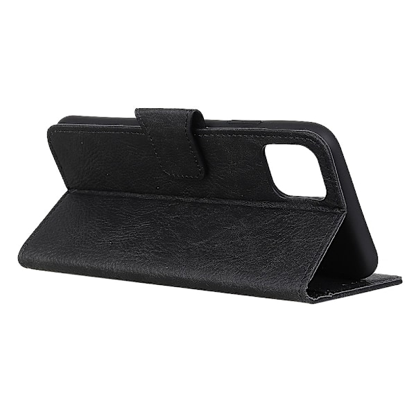 iPhone 12 Pro Max - Litchi Fodral - Svart Black Svart