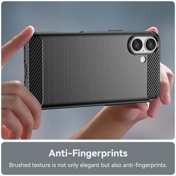 iPhone 16 Plus Skal Borstad Stål Svart