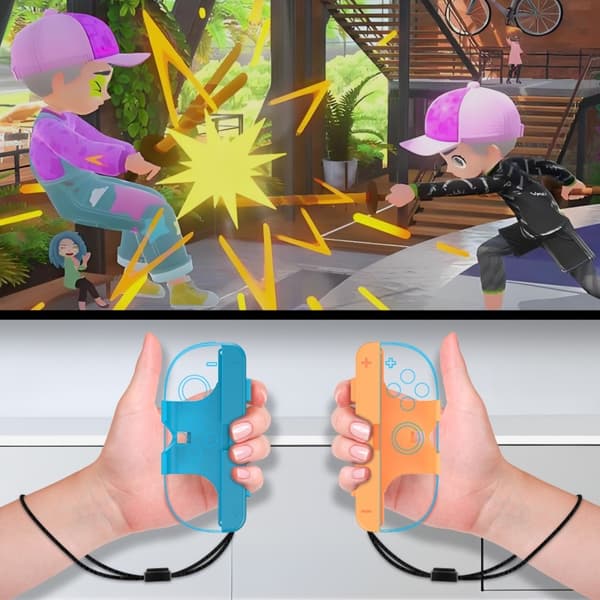 JYS 2 st Nintendo Switch 2 Joy-Con Grip Blå / Röd