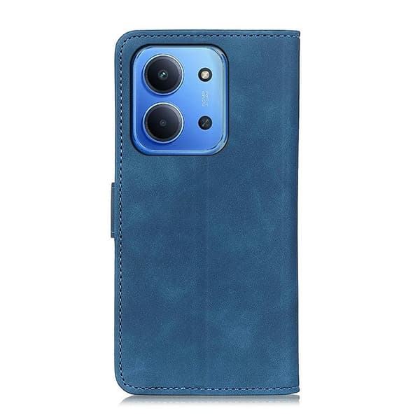 KHAZNEH Xiaomi Redmi 15C Fodral Retro Läder Blå