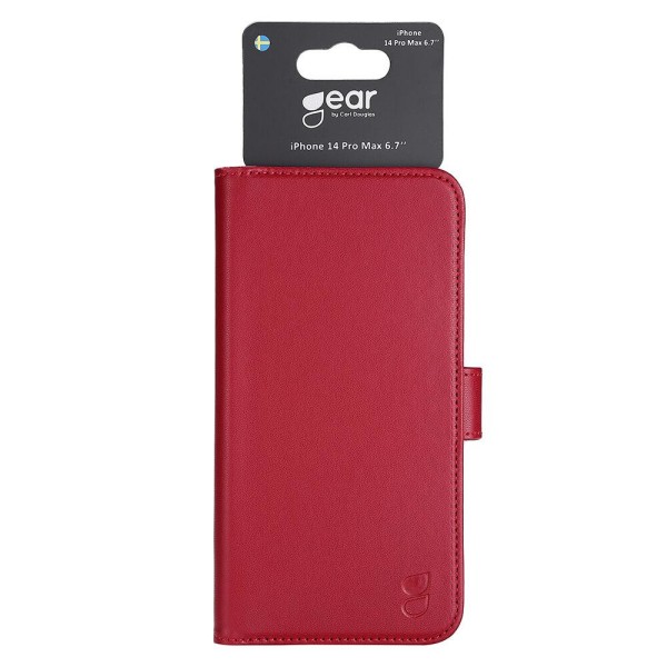 GEAR iPhone 14 Pro Max Fodral Läder Röd