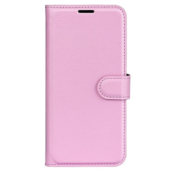 Google Pixel 8 Pro Fodral Litchi Textur Ljus Rosa