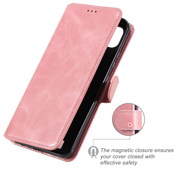 Realme C21 - Solid Läder Fodral - Roséguld Roséguld
