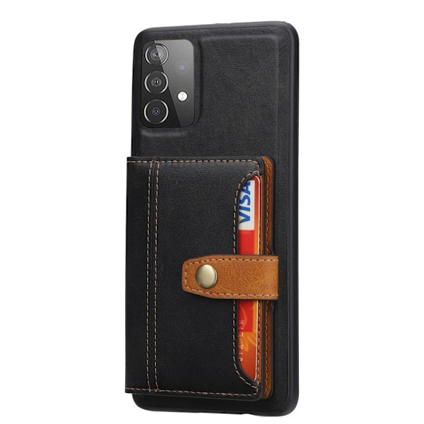 Samsung Galaxy A72 - Skal Med Plånboksfunktion - Svart Black Svart