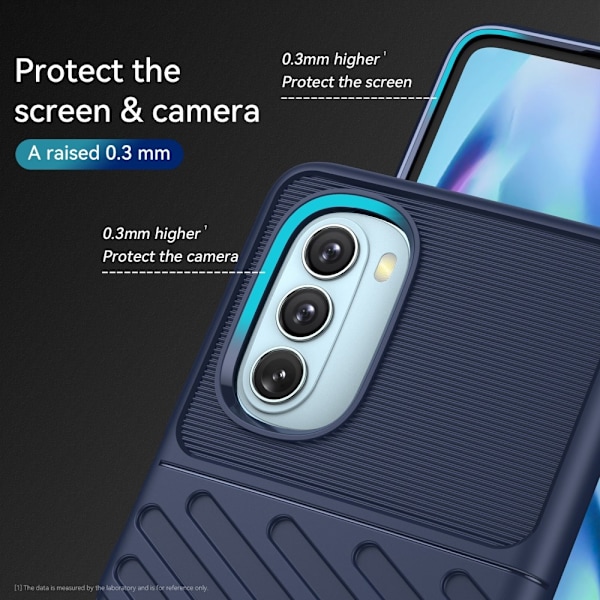 Motorola Moto G51 Skal Twill Textur Blå