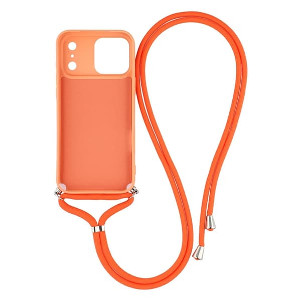 iPhone 17 Pro Skal Med Mobilsnöre TPU Orange