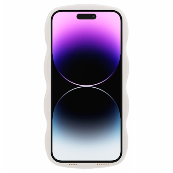 iPhone 14 Pro Mobilskal Wavy Textur Beige