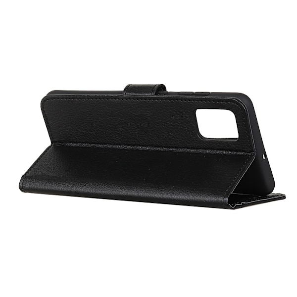 OnePlus 9 - Litchi Läder Fodral - Svart Black Svart