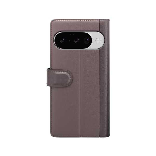 Google Pixel 10 Fodral Premium Äkta Läder Brun