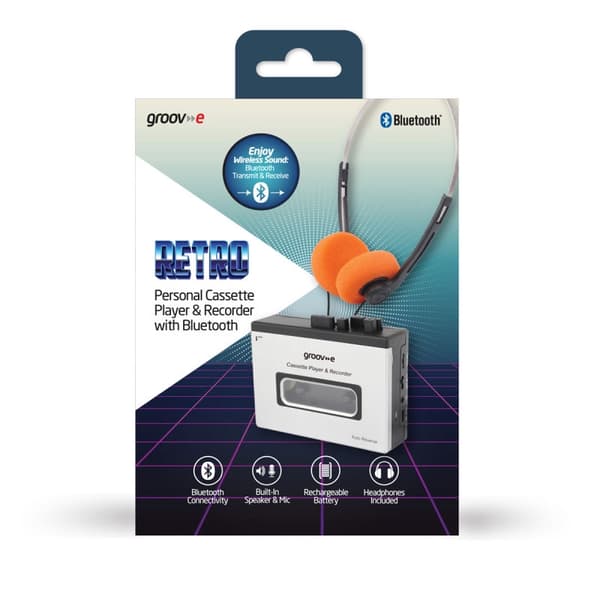 Groov-e Kassettspelare Walkman PS530SR Bluetooth Vit