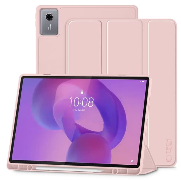 Tech-Protect Lenovo Idea Tab Plus Fodral SC Pennhållare Rosa