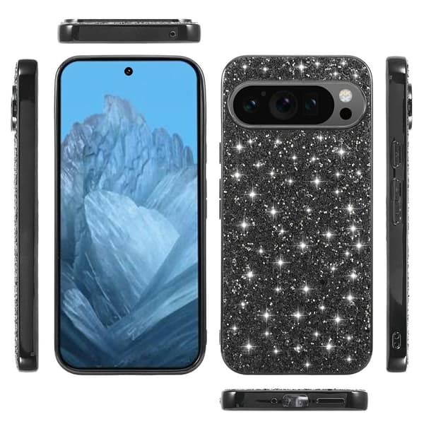 Google Pixel 10 / 10 Pro Skal Glitter Hybrid Guld