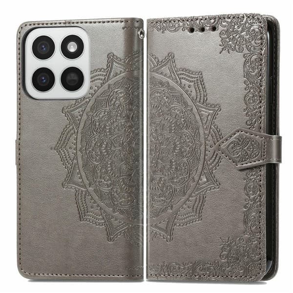Honor 400 Smart Fodral Mandala Läder Grå