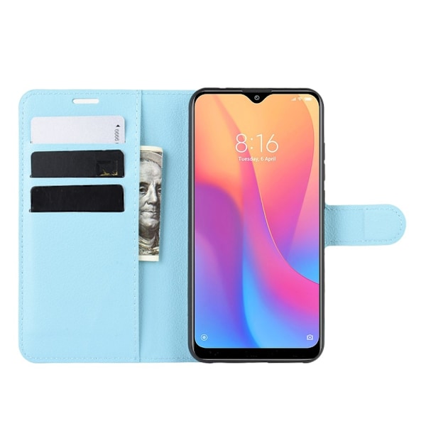 Xiaomi Redmi 8A - Litchi Plånboksfodral - Ljus Blå Ljusblå