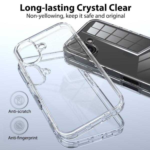 iPhone 16 Skal Akryl/TPU Transparent