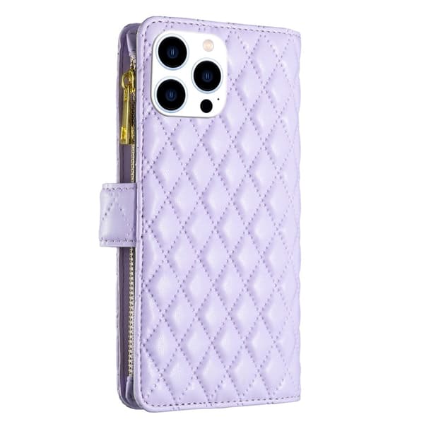 BINFEN iPhone 16 Pro Max Fodral Diamond Multifunktionell Lila