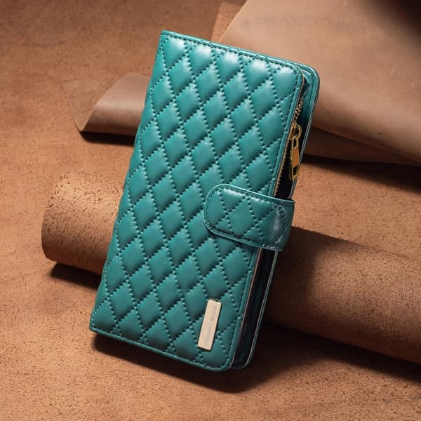 BINFEN iPhone 15 Plus Fodral Diamond Multifunktionell Grön
