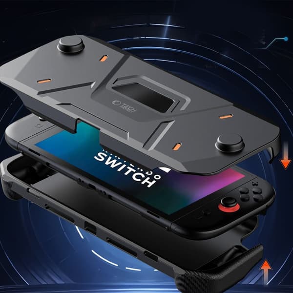 Tech-Protect Nintendo Switch 2 Fodral Carbonox Svart