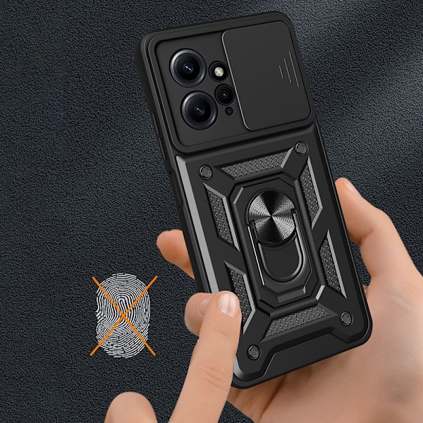 Xiaomi Redmi Note 12 4G Skal Camshield Ring Hybrid Guld