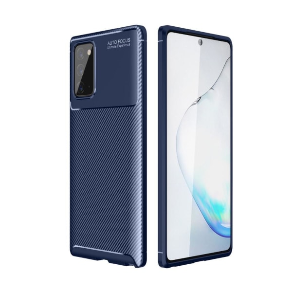 Samsung Galaxy Note 20 - Kolfiber Textur Skal - Blå Blue Blå