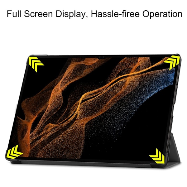 Galaxy Tab S10 Ultra/S9 Ultra/S8 Ultra Fodral Tri-Fold Grå