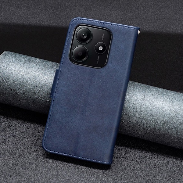 Xiaomi Redmi Note 14 4G Fodral Läder Solid Shark Blå