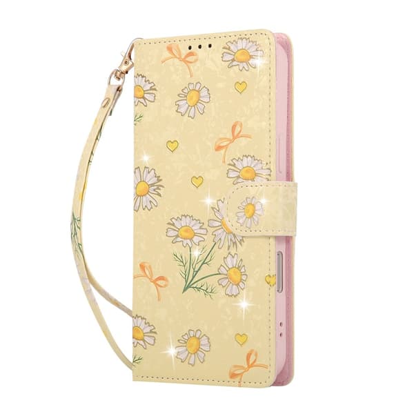 iPhone 17 Pro Max Fodral RFID Läder Yellow Daisy